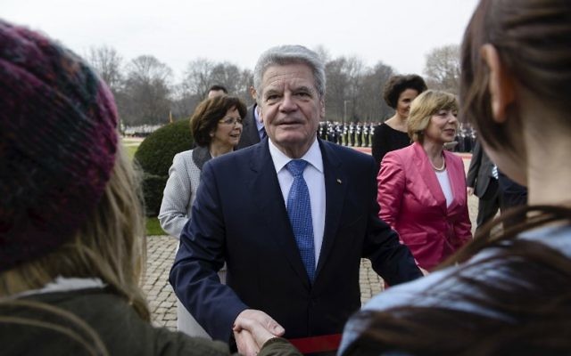 Le président allemand Joachim Gauck (Crédit : AFP/Clemens Bilan)