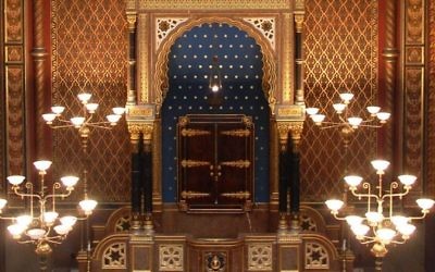 La Synagogue espagnole de Prague (Crédit : Rachael Cerrotti/Flash90)