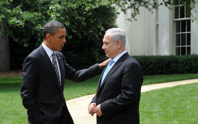 Le président américain Barack Obama et le Premier ministre Benjamin Netanyahu à la Maison Blanche, en 2012. (Crédit : Avi Ohayon/GPO/Flash90) Le président américain Barack Obama et le Premier ministre Benjamin Netanyahu à la Maison Blanche, en 2012. (Crédit : Avi Ohayon/GPO/Flash90)