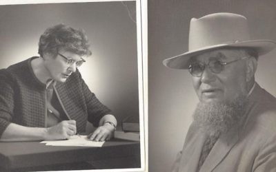 Ces portraits de Lillian et Filippus Mosseco ont été réalisés en Pennsylvanie et ont été envoyés dans une lettre aux cousins de Filippus en Israël, en 1965 (Crédit : autorisation de Zipora Saar via JTA)