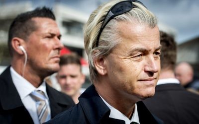 Le député anti-islam néerlandais Geert Wilders (Crédit : AFP/ANP/Koen Van Weel)