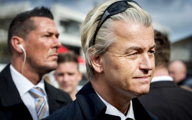 Le député anti-islam néerlandais Geert Wilders (Crédit : AFP/ANP/Koen Van Weel) Le député anti-islam néerlandais Geert Wilders (Crédit : AFP/ANP/Koen Van Weel)