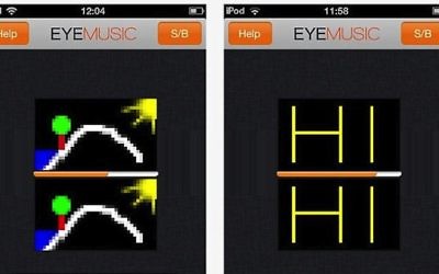 Une capture d'écran de l'application EyeMusic (Crédit : Autorisation de l'application)