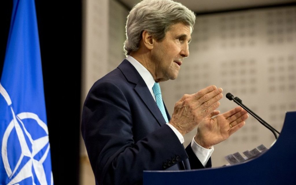 Le secrétaire d'État américain John Kerry (Crédit : Jacquelyn Martin/POOL/AFP Photo) Le secrétaire d'État américain John Kerry (Crédit : Jacquelyn Martin/POOL/AFP Photo)