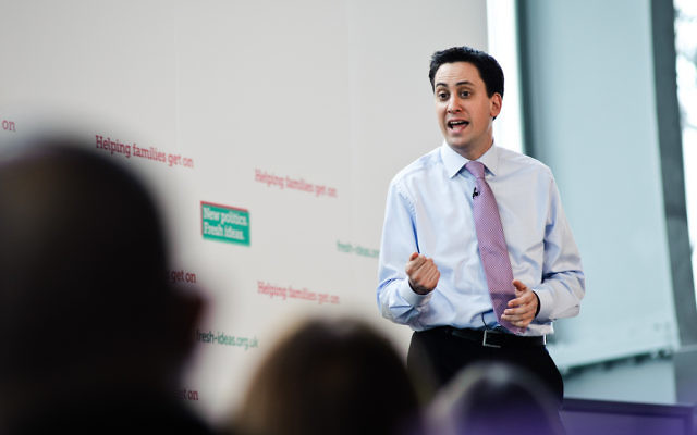 Le chef du parti travailliste britannique Ed Miliband (Crédit : Ed Miliband/Flickr) Le chef du parti travailliste britannique Ed Miliband (Crédit : Ed Miliband/Flickr)