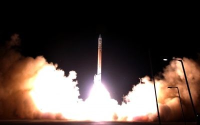 Le satellite Ofek 7 et le support de lancement Shavit 2 co-developpés par IMI (Crédit: IAI via Tsahi Ben-Ami / Flash 90)