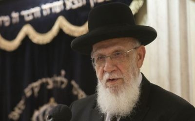 Rabbi Shalom Cohen (Crédit : Yonatan Sindel Flash 90)