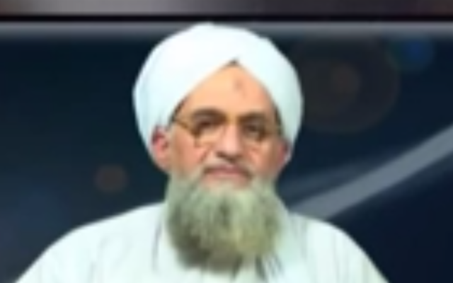 Ayman Al-Zawahiri (Crédit : capture d'écran YouTube) Ayman Al-Zawahiri (Crédit : capture d'écran YouTube)
