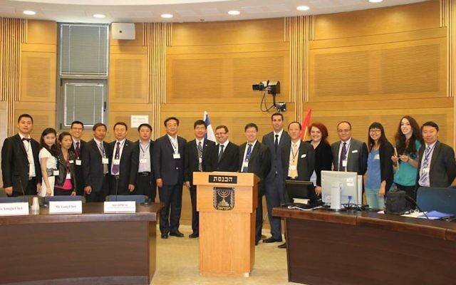 La délégation israélo-chinoise à la Knesset - 20 mai 2014 (Crédit : autorisation)