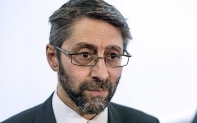 Haïm Korsia, grand rabbin de France. (Crédit : Fred Dufour/AFP)