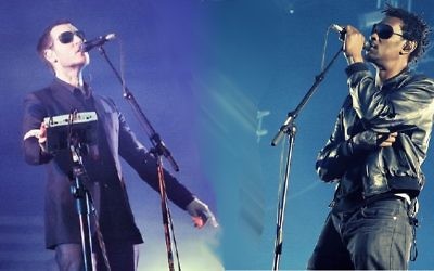 2 membres du groupe Massive Attack (Crédit : Jezhotwells /Wikimedia communs/CC BY SA 3.0)