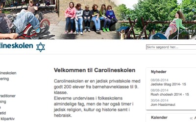 Capture d’écran du site de l'école juive vandalisée à Copenhague