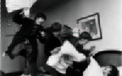 Les Beatles (Crédit : Harry-Benson)