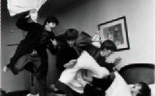 Les Beatles (Crédit : Harry-Benson)