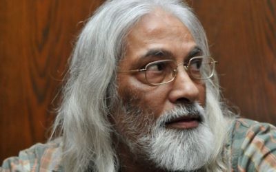 Goel Ratzon, gourou et leader d'une secte, au tribunal en 2010 (Crédit : Yossi Zeliger/Flash90)