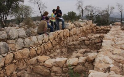La palais de Qeiyafa (Crédit : Shmuel Bar-Am)