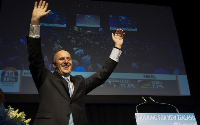 Le Premier ministre néo-zélandais, John Key, (Crédit : AFP PHOTO/MARTY MELVILLE) Le Premier ministre néo-zélandais, John Key, (Crédit : AFP PHOTO/MARTY MELVILLE)