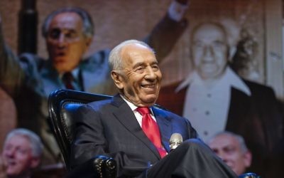 Shimon Peres - septembre 2014 (Crédit : Flash90)