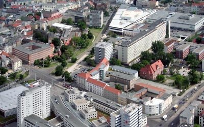Vue sur le centre-ville de Cottbus (Crédit : Sunibla - Eigenes Werk/CC BY SA 3.0/Wikimedia communs)
