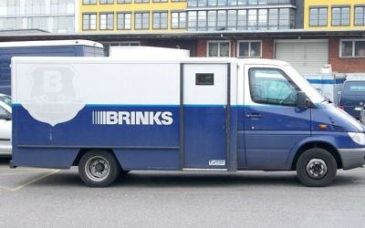 Illustration d'un camion Brinks (Crédit : CC BY SA Wikipedia)