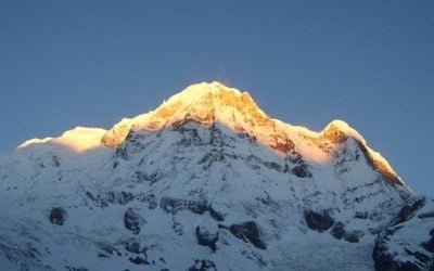 Vue sur le mont Annapurna au Népal (Crédit : Wikimedia Commons/CC BY-SA 3.0)