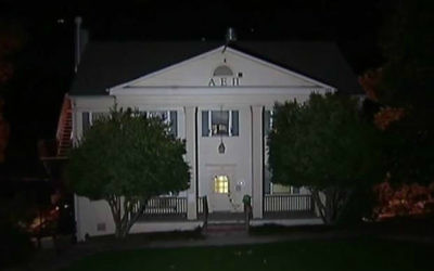 L'immeuble de la fraternité de l'Alpha Epsilon Pi de l'Université d'Emory (Crédit : Capture d'écran YouTube)