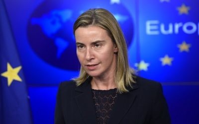Federica Mogherini (Crédit : AFP)