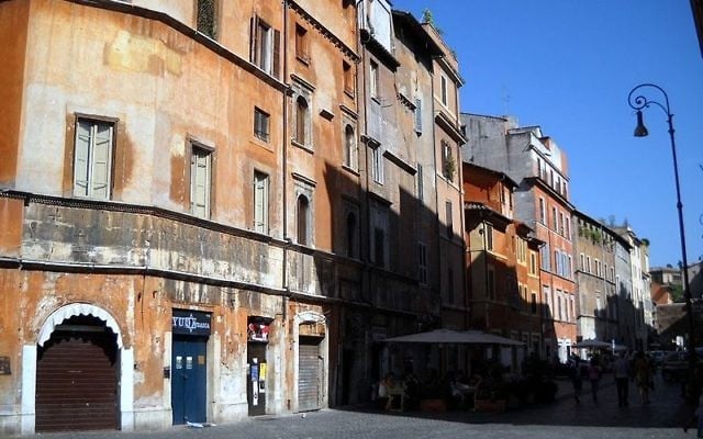 Vue sur le ghetto juif de Rome (Crédit :  Gobbler/CC BY SA 3.0/Wikimedia communs)