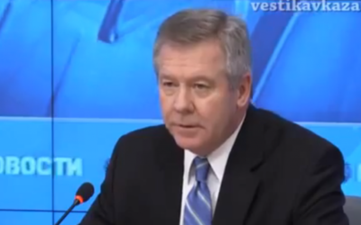 Gennady Gatilov, ministre délégué aux Affaires Etrangères de la Russie (Crédit : capture d'écran YouTube)