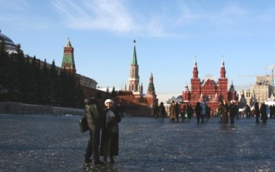 La place Rouge à Moscou (Crédit : Anna Kaplan/Flash90/File)