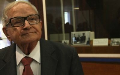 Rafi Eitan, ancien responsable du Mossad et du Shin Bet. (Crédit : Kobi Gideon/Flash90)