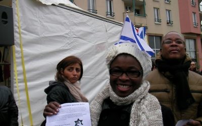 Les habitants de Créteil pour lutter contre l'antisémitisme - 7 décembre 2014 (Crédit : Henri Bettan/Times of Israel)