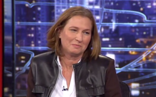 Tzipi Livni à l'émission 'Etat de la nation' - 13 décembre 2014 (Crédit : YouTube) Tzipi Livni à l'émission 'Etat de la nation' - 13 décembre 2014 (Crédit : YouTube)