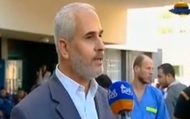 Fawzi Barhoum, porte-parole du Hamas. (Crédit : capture d’écran YouTube)