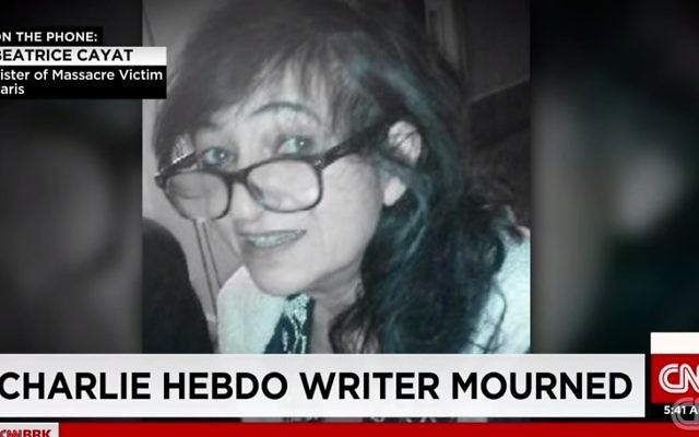 Elsa Cayat, chroniqueuse de Charlie Hebdo tuée lors de l'attaque (Crédit : Capture d'écran YouTube) Elsa Cayat, chroniqueuse de Charlie Hebdo tuée lors de l'attaque (Crédit : Capture d'écran YouTube)