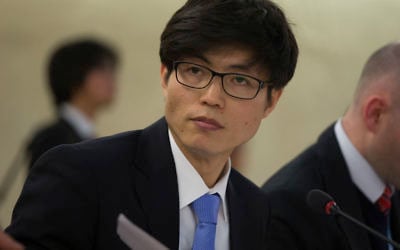 Shin Dong Hyuk - mars 2014 (Crédit : domaine public)