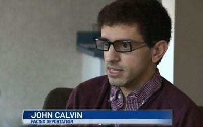 Jean Calvin, un gay converti au christianisme et demandeur d'asile palestinien, qui réside actuellement au Canada, dit qu'il craint pour sa vie après qu'il lui a été délivré un arrêté d'expulsion le 31 décembre, 2014. (Crédit : CTV Edmonton Nouvelles de capture d'écran)