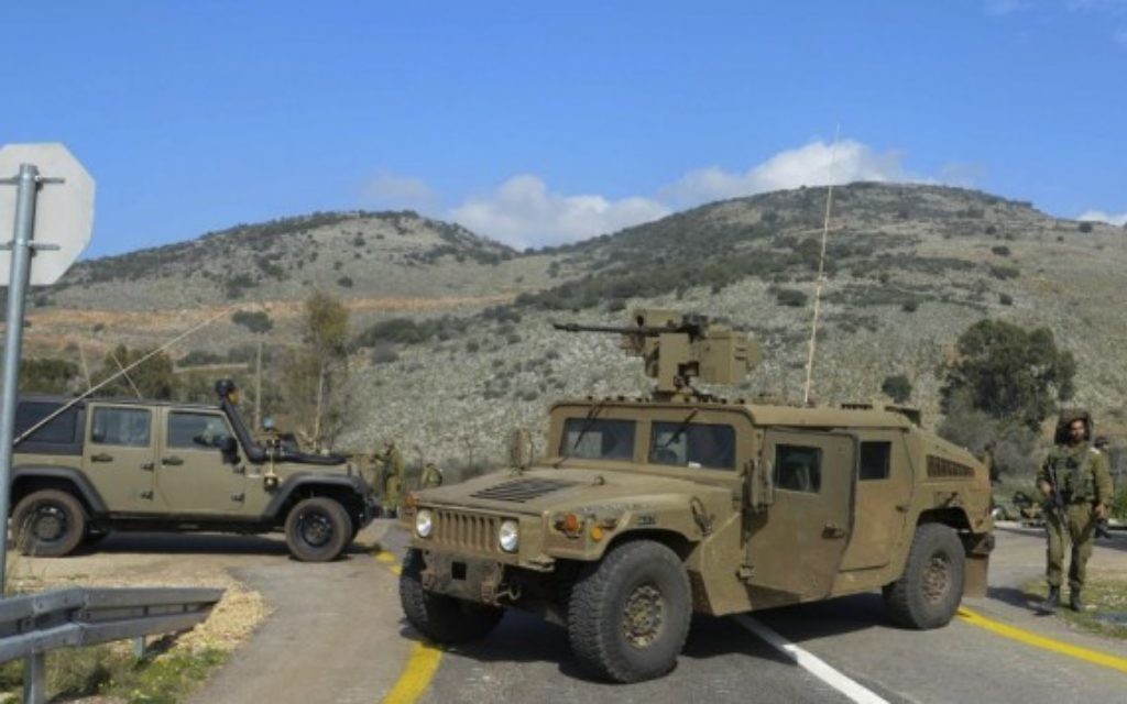Le site où deux soldats israéliens ont été tués quand une patrouille israélienne a été ciblé par le Hezbollah dans la région du mont Dov le nord le long de la frontière israélienne avec le Liban le 28 janvier, 2015. (Crédit : Basal Awidat / Flash90)