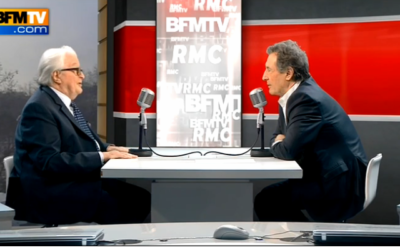 Capture d’écran de l'émission de Roland Dumas sur BFMTV (Crédit : capture d'écran DailyMotion)