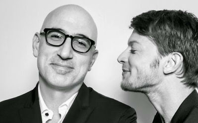 Eytan Fox (g) et Ofer Shechter (Crédit : autorisation Eytan Fox)
