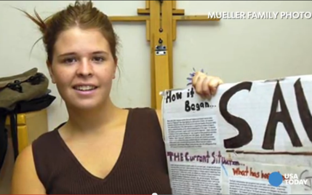 Kayla Mueller (Crédit : Capture d'écran YouTube/USA Today)