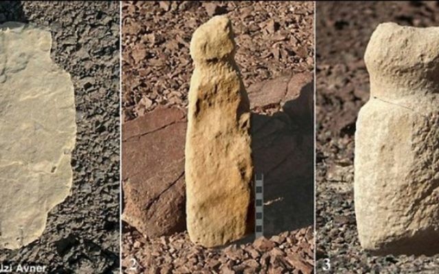 Plus de 100 "lieux de culte" contenant des sculptures sexuelles, des sépultures et des figures humaines datant d'environ 8 000 ans ont été trouvées dans les montagnes au sud d'Israël près d'Eilat. (Crédit : Uzi Avner / Daily Mail capture d'écran)