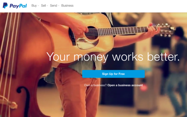 Capture d’écran du site Paypal (Crédit : autorisation) Capture d’écran du site Paypal (Crédit : autorisation)