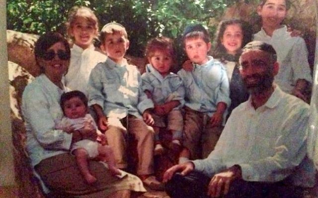 La famille Sassoon ; sept des huit enfants ont péri lors de l'incendie de la maison familiale, samedi 21 mars 2015 (Crédit : Autorisation).