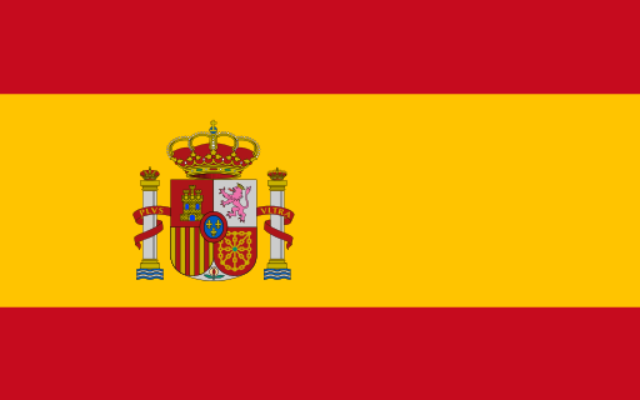 Drapeau de l'Espagne (Crédit : Wikimédia/Domaine public)