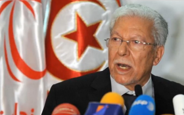 Le ministre tunisien des Affaires étrangères Taïeb Baccouche (Crédit : Capture d'écran/YouTube/
FranceMaghreb2) Le ministre tunisien des Affaires étrangères Taïeb Baccouche (Crédit : Capture d'écran/YouTube/
FranceMaghreb2)