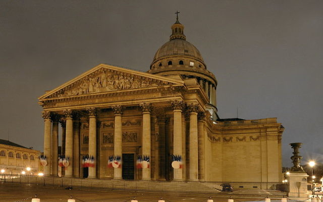 Le Panthéon, Paris (Crédit : Roman Bonnefoy/CC BY SA 3.0) Le Panthéon, Paris (Crédit : Roman Bonnefoy/CC BY SA 3.0)