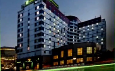 Capture d'écran de l'hôtel Lesnaya à Moscou (Crédit : yotube)