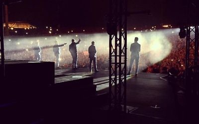 Le concert des Backstreet Boys à Ra'anana,le 19 mai 2015 (Backstreet Boys/Twitter)