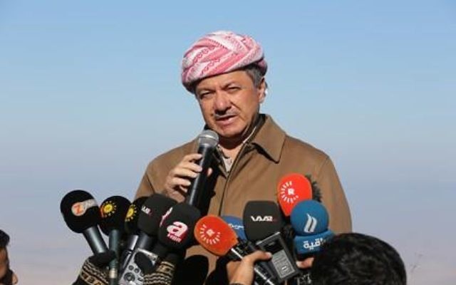 Massoud Barzani, président de la région autonome du Kurdistan irakien. (Crédit : Facebook) Massoud Barzani, président de la région autonome du Kurdistan irakien. (Crédit : Facebook)